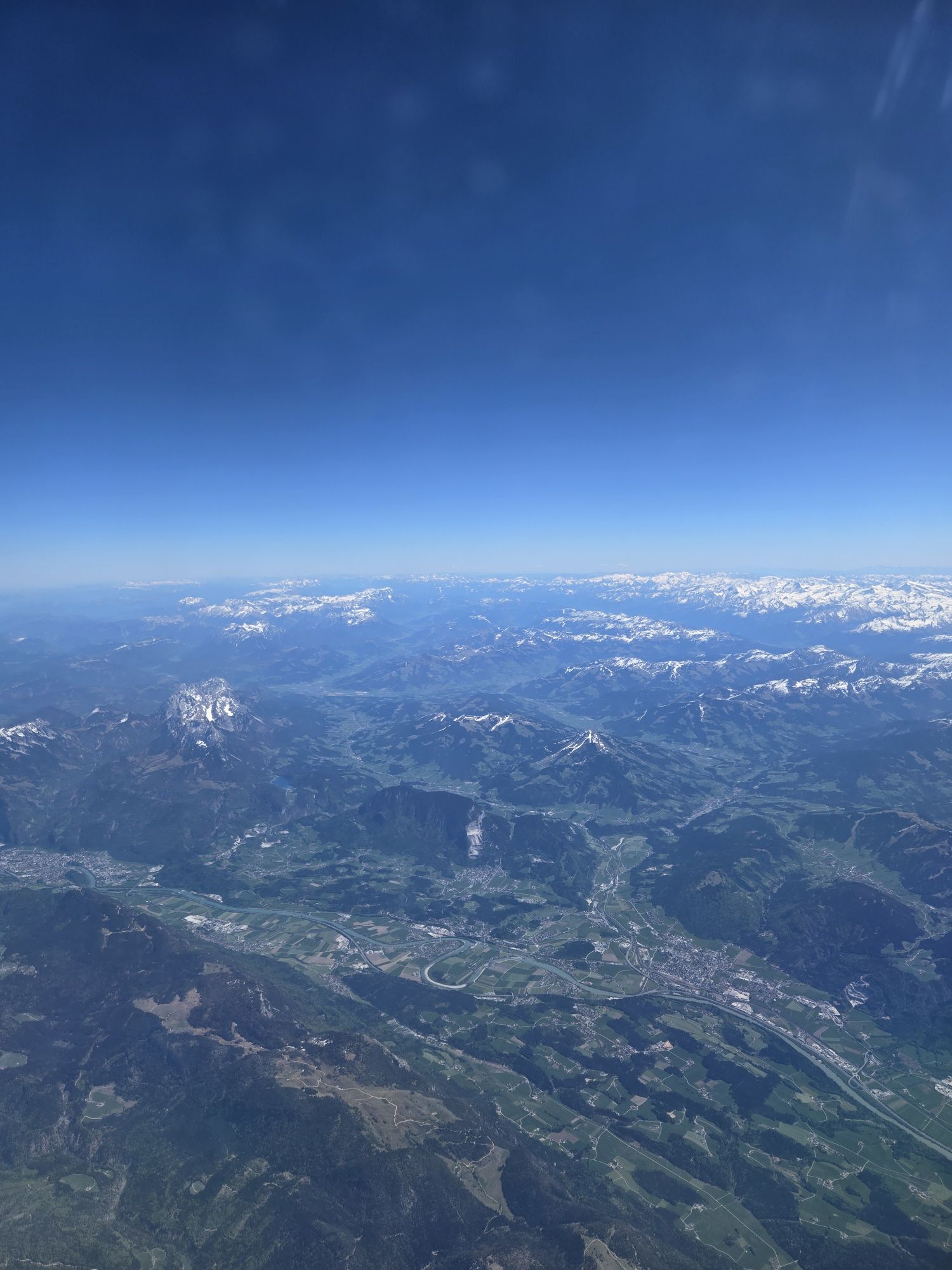 Flying over the Alps